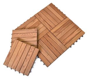Pavimento in legno di frassino in set da 6 pezzi - Thermowood - Rojaplast