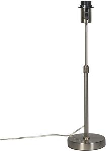 QAZQA - Lampada da tavolo moderna I lampada da tavolo I lampada I lampada acciaio I argento I nichel opaco regolabile - Parte I soggiorno I camera da letto I lampada da comodino - acciaio allungato - LED adatto E27