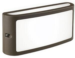 Applique in alluminio pressofuso SCREEN APPLIQUE Dimensioni 22x6,4xh10,8 cm SCHERMO 10W LED 3000K colore CAFFE'
