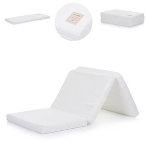 Materassino pieghevole per neonati Chipolino Aloe, dimensioni 120 x 60 x 6 cm, bianco ipoallergenico