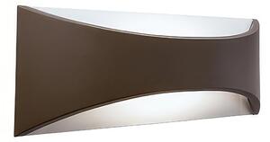 Applique in pressofusione di alluminio MOON BIG APPLIQUE RIFLESSA Dimensioni 30x12xh 10 cm 5W LED 3000K Diffusore in termoplastico satinato colore CAFFE'