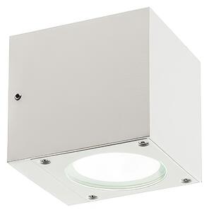 Applique in alluminio pressofuso LULA APPLIQUE MONO Dimensioni 9x9 cm Diffusori in vetro trasparente 6W 6W LED 4000K colore BIANCO