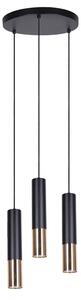 Lampadario ASTINA nero e oro, 3xGU10x50W, metallo, dimensioni: 105x30x30 cm, IP20, Kaja
