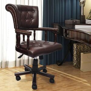 Sedia girevole da ufficio marrone
