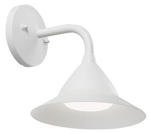 Lampada da parete in alluminio pressofus PETUNIA APPLIQUE IN BASSO 20W LED 4000K Dimensioni 20x25,4xh 24,4 cm Luce diretta con diffusore in resina satinata colore BIANCO