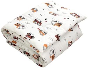Set copriletto per bambini TupTam con motivi decorativi, copriletto per tutte le stagioni, copriletto, cuscino e federa, 2 pezzi, colore: Beige Escavatore, dimensioni: 135x100 cm