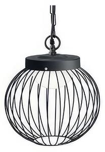 Sospensione in alluminio e metallo CAGE SOSPENSIONE 20W LED 4000K Dimensioni 25,3xh 23,6 cm Diffusore in termoplastico opalino colore NERO