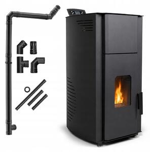 Stufa a pellet idro Yoren 22,2 kW con WiFi, riscaldamento centralizzato, serbatoio 35 kg, fino a 240 m² Kopiuj tytuł