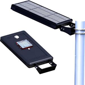 Solarsys - Luce solare 2000 lumen - Lampada da esterno in alluminio da 14W con protezione anticorrosione, incluso kit di montaggio per illuminazione di giardini, cortili e strade