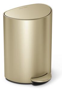 Cestino per la spazzatura oro opaco in acciaio con pedale 6 l – simplehuman