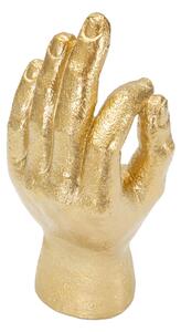 Mano Dorata Statuetta Gesto Dell 'OK Dimensioni 10x7xh 22,5 cm in resina decorata a mano colore Oro Lucido