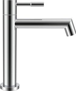 Rubinetto per acqua fredda, miscelatore da bagno cromato, miscelatore da bagno monocomando con doccetta rimovibile, miscelatore da bagno con bocca a risparmio idrico, altezza 113 mm, facile da installare, acciaio inossidabile