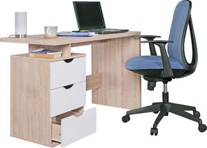 Scrivania SAMO 120 x 76 x 53 cm con 3 cassetti in