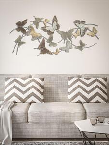 Pannello decorativo 3D dorato con farfalle BUTTERFLY SMART 118x3xh 52 cm peso 1,2 kg Multicolor metallo