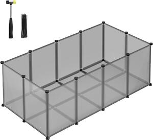 Recinto Per Animali - Leobert - Grigio/Nero - 125 X 63 X 42 Cm