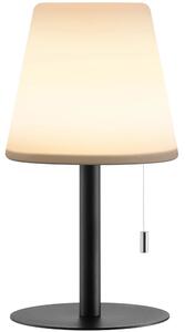 Lampada da Tavolo Ø16,5x30 cm con Luce RGB Senza Fili Ricaricabile Portatile per Interni ed Esterni Bianco e Nero