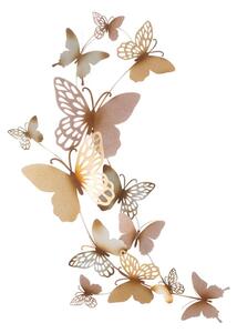 Pannello da muro BUTTERFLIES ORO/ROSA 59,5x4xh 111,5 cm peso 1,940 kg multicolore metallo