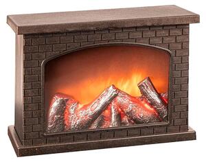 Camino LED decorativo - Effetto fiamma realistico - 28 x 11,8 x 19,8 cm
