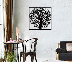 Pannello decorativo 3D con albero con degli uccellini, GOLD WOMAN, 70x1x h70 cm peso 1,500 kg colori nero