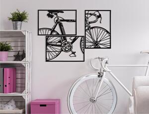 Pannello decorativo 3D con bicicletta creando un effetto di movimento., BIKE 3 Pezzi , 40x1,3x h 60 cm peso 1,500 kg colori multicolor