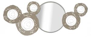 Pannello decorativo 3D da parete in metallo argento con specchio Dimensioni 106x3,8x h 48 cm peso 2,8 kg colori