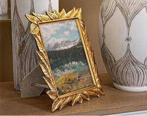 Cornice Portafoto da appoggio con cornice POLYRESIN Verticale Dimensioni 20,7x1,6xh 26 cm PER FOTO 15x20 cm Oro in scatola regalo