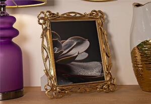 Cornice Portafoto da appoggio con cornice POLYRESIN Verticale Dimensioni 29x1,6xh 33.6 cm PER FOTO 20x25 cm Oro in scatola regalo