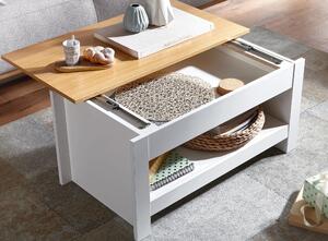 85 x 47 x 45 cm bianco / rovere | Wohnling