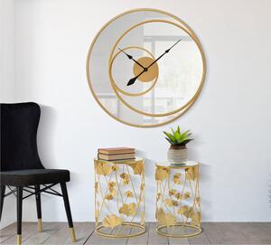Orologio Specchio da Parete cornice oro Ferro e Vetro Dimensioni � 91x5,5 cm spessore 4,5 cm - peso 9,0 kg colore oro