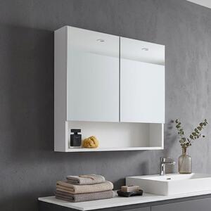 Scaffale Con Specchio In Stile Industriale – Mensola In Legno E Cornice In Ferro – Dimensioni 29,5x19,68x14,5 Cm – Per Camera Da Letto E Soggiorno - 3