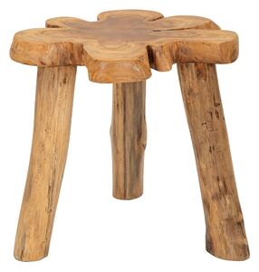Tavolo da caff� in Teak riciclato, con le sue forme irregolari e realizzato a mano, Dimensioni 50x47x h50 cm, colore marrone