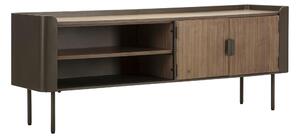 Mobile porta tv in metallo e legno con 2 ante e 2 ripiani, TORONTO, Dimensioni 150x42xh 58 cm con 2 ante e 2 cassetti
