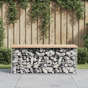 Panca Giardino Design Gabbione 103x44x42 cm Legno Massello Pino