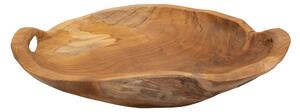 Svuotatasche in teak riciclato, realizzato a mano Dimensioni 42x36x h 7cm - 1,65 kg Colore legno con venature