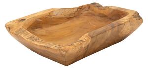Svuotatasche in teak riciclato, realizzato a mano, realizzato a mano Dimensioni 25x19x7 CM - 1,1 kg Colore legno con venature