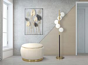 Lampada, Piantana da Terra In stile glam in metallo dorato GLAMY DARK dimensioni 30x h160 cm -peso 11,00 kg con 5 lampade