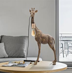 Lampada da Tavolo in Resina Dorata GIRAFFA Dimensioni 40x22xh 80 cm metallo dorato