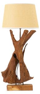 Lampada in teak riciclato, realizzata a mano da un pezzo di tronco Dimensioni � 35X80 cm Lampada E-27 Attacco con filo FILO legno con venature