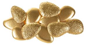 Lampada da parete con 3 punti luce in metallo dorato con lavorazione in foglia oro Dimensioni 59,8x11x h31 cm colore oro