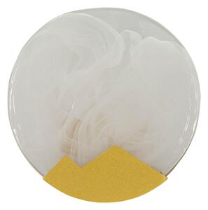 Lampada da parete in vetro opaco dalla forma circolare MOON Dimensioni 20x h 10 cm peso 1 kg vetro e metallo oro