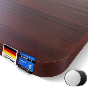 DESKSPACE Piano tavolo extra spesso 2,5 cm – Piano scrivania in mogano 140×70 cm, ideale per scrivanie regolabili in altezza, robusto e resistente
