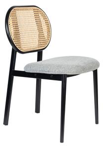 Sedia da pranzo in rattan grigio Spike - Zuiver