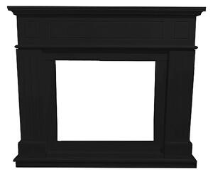 Cornice Camino Pienza Nero Profondo in materiale MdF Dimensioni 110x24.9x h94.9 cm -peso kg 22,8 Alloggiamento per camino elettrico modello Vulcano Nero Profondo