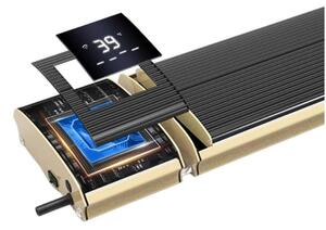 Riscaldatore a infrarossi ONDE LUNGHE Con App TUYA collegabile ALEXA riscalda 10 metri quadri Dimensioni 111x19xh6,7 cm con vetro x l'estero e telecomando