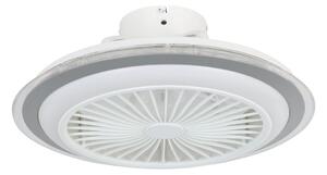 Eglo 35141-Ventilatore da soffitto dimmerabile a LED ALBUFEIRA 25,5W/230V bianco/grigio +RC