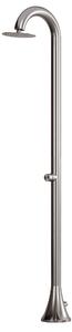 Doccia da Giardino esterno Temporizzata LUNA-TMP-INOX Doppio Attacco Dimensioni 26x37x h 200,7 cm Con Temporizzatore Solo Acqua Fredda da esterno In Acciaio Inox 316 L