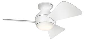 Kichler KLF-SOLA-34-WHT-Ventilatore da soffitto dimmerabile a LED SOLA 10W/230V IP23+TC