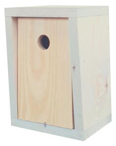 Casetta per uccelli in legno naturale per la nidificazione degli uccelli