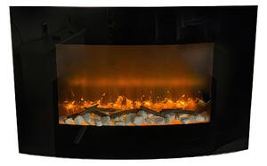Camino elettrico caminetto da parete SAN DIEGO L88,5 x P13,5 x H56