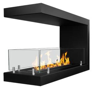 Camino a bioetanolo da incasso Trifacciale biocamino 3 Lati Dimensioni 90x30x h50 cm MARATEA 90 Potenza 3 kw Superficie riscaldata: fino a 30 mt2